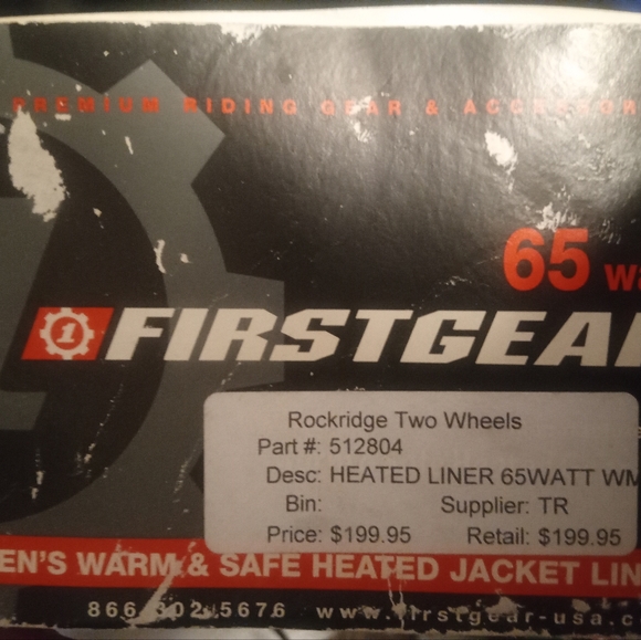 First Gear, Womens Heated Motorcycle Jacket, Size: Medium, 65 Watt, New with Tag - Picture 5 of 13